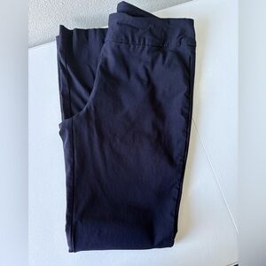 Tribal Navy Blue Stretch Pull On  Pants Size 12 Stretch Faux Pocket Straight Leg